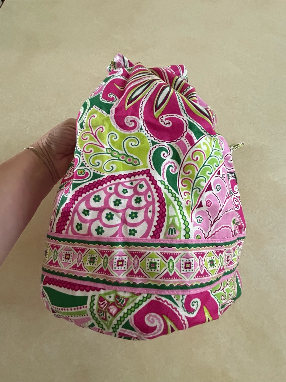 NWT Vera Bradley Pinwheel Pink Ditty Bag Travel 8 x 12